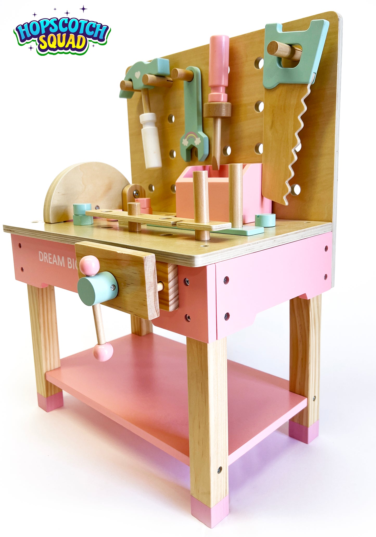 Hopscotch Scotch Little Builder Workbench - Pink